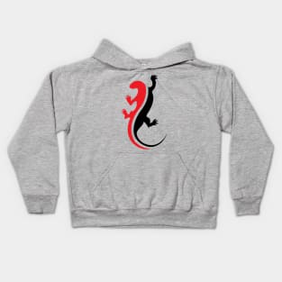 Cool red black Lizard Kids Hoodie